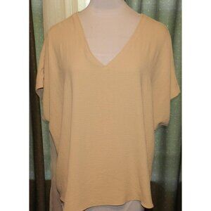 Cato size 26W / 28W beige strappy back top poly plus size women's